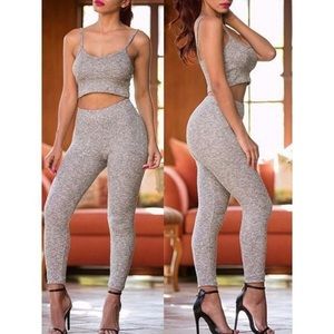 Fashion nova Kick back knit leggings set